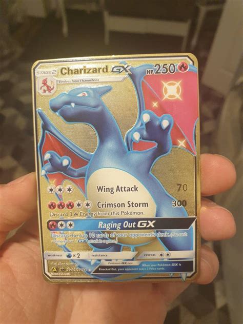 Toon Charizard GX Rainbow Gold Metal Pokémon Card Collectible Gift. Opens in a new window or tab. Pre-Owned. $10.99. or Best Offer. Free shipping. Save up to 5% when you buy more. Pokémon TCG Charizard-GX Sun & Moon SM60 Holo Promo. Opens in a new window or tab. Pre-Owned. 5.0 out of 5 stars.